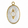 Gemstone Double Stone Bezel Pendant
