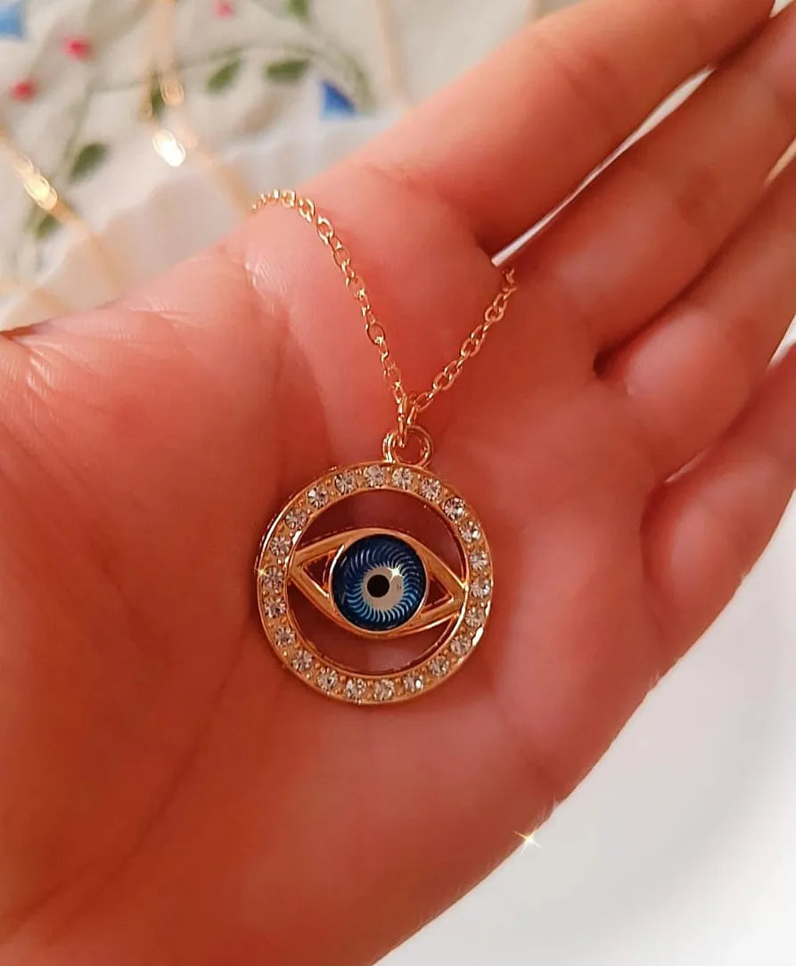 Evil eye  neck chain Color :- silver,  golden