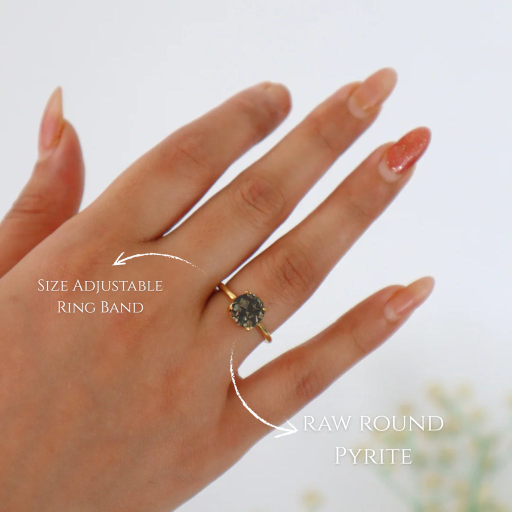Pyrite Round Ring