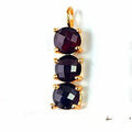 Gemstone Three Stone Pendant