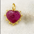 Gemstone Heart Shape Bezel Set Pendant