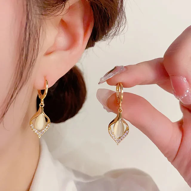 Water drop earrings for women