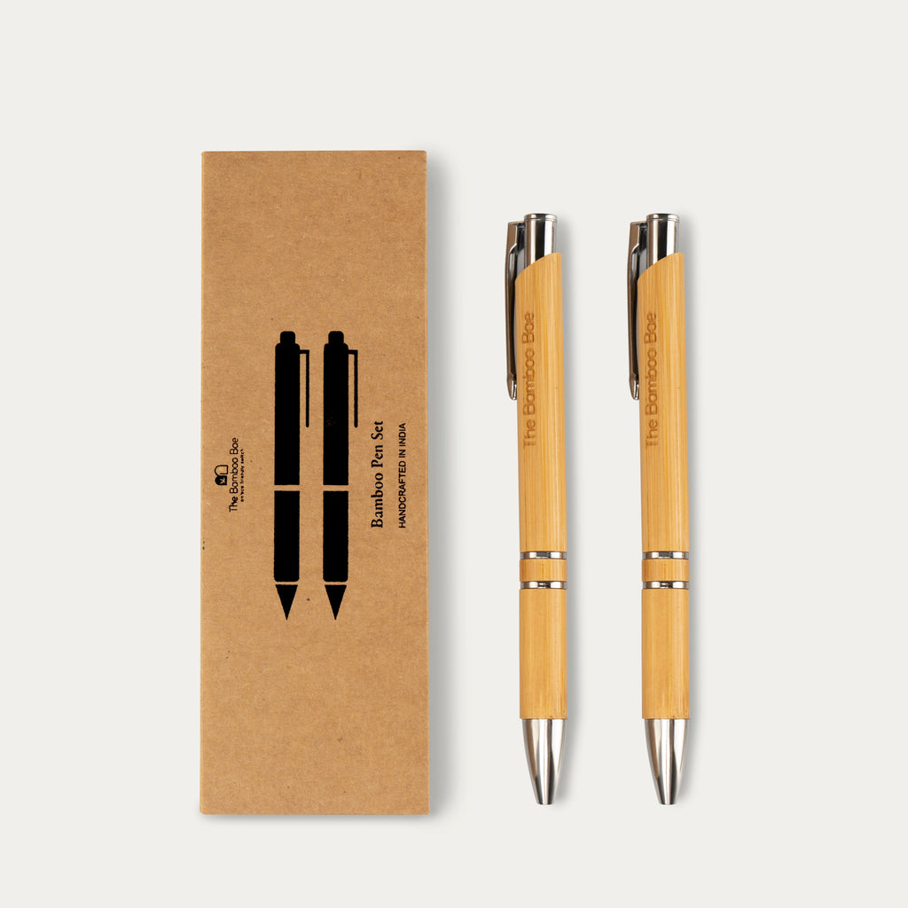Eco Friendly Bamboo Pen | Ring | Set of 2 | Sustainable Bamboo Pen