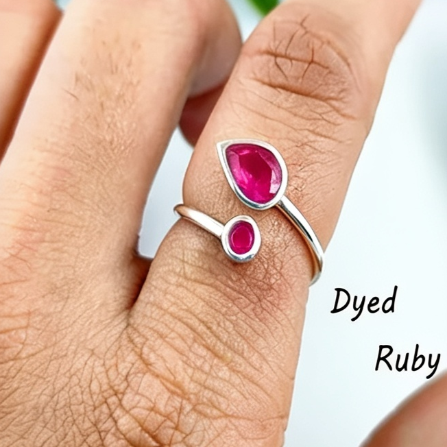 Ring 2 stone, Adjustable