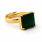 Cushion Shape Gemstone Adjustable Ring