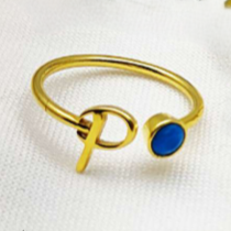 Initials Gemstone Alphabet Rings