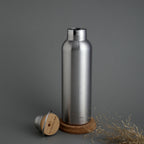 Bamboo Lid Thermos Bottle – Double Wall 304 Stainless Steel - The Bamboo Bae