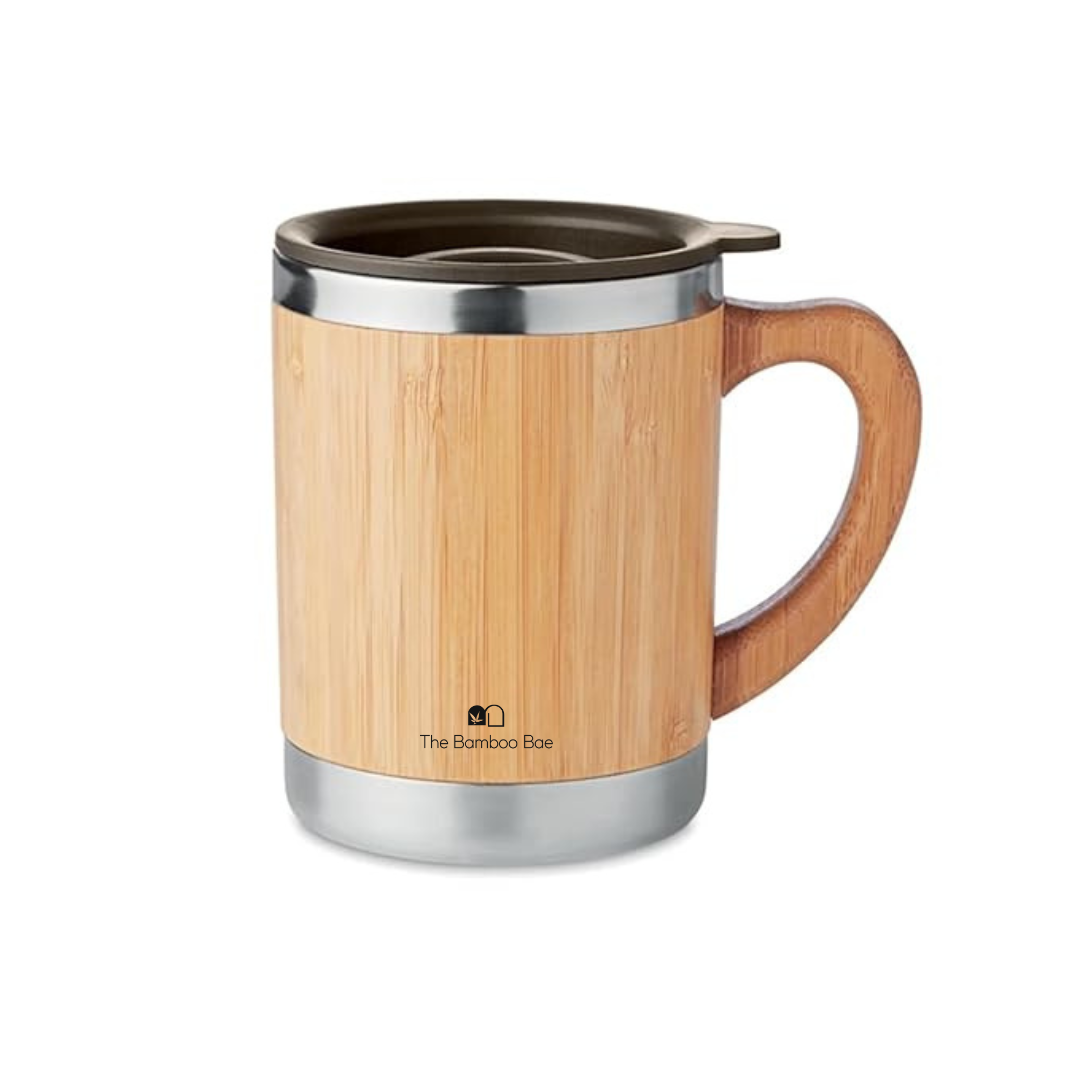 Bamboo Mug – Stainless Steel Tumbler, Leak-Proof & Durable - The Bamboo Bae
