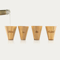 Bamboo Shot Glasses Set of 4 | Handmade Vodka Glasses | Unique Wooden Tequila Shot Glasses