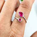 Ring 2 stone, Adjustable