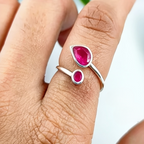 Ring 2 stone, Adjustable