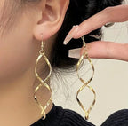 Wave dangle shape Earrings for women Material:- Alloy Zinc