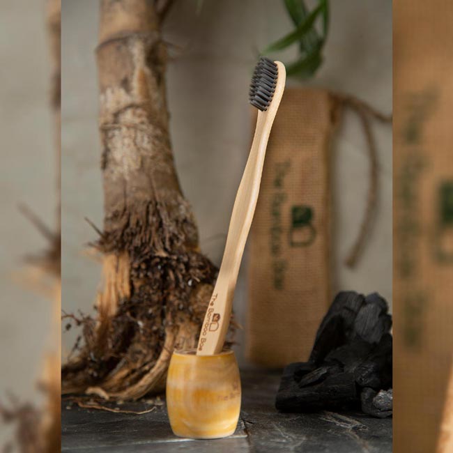Eco-Friendly Bamboo Toothbrush| Soft Charcoal Bristles, Plastic-Free & Biodegradable | Natural Oral Care Toothbrush
