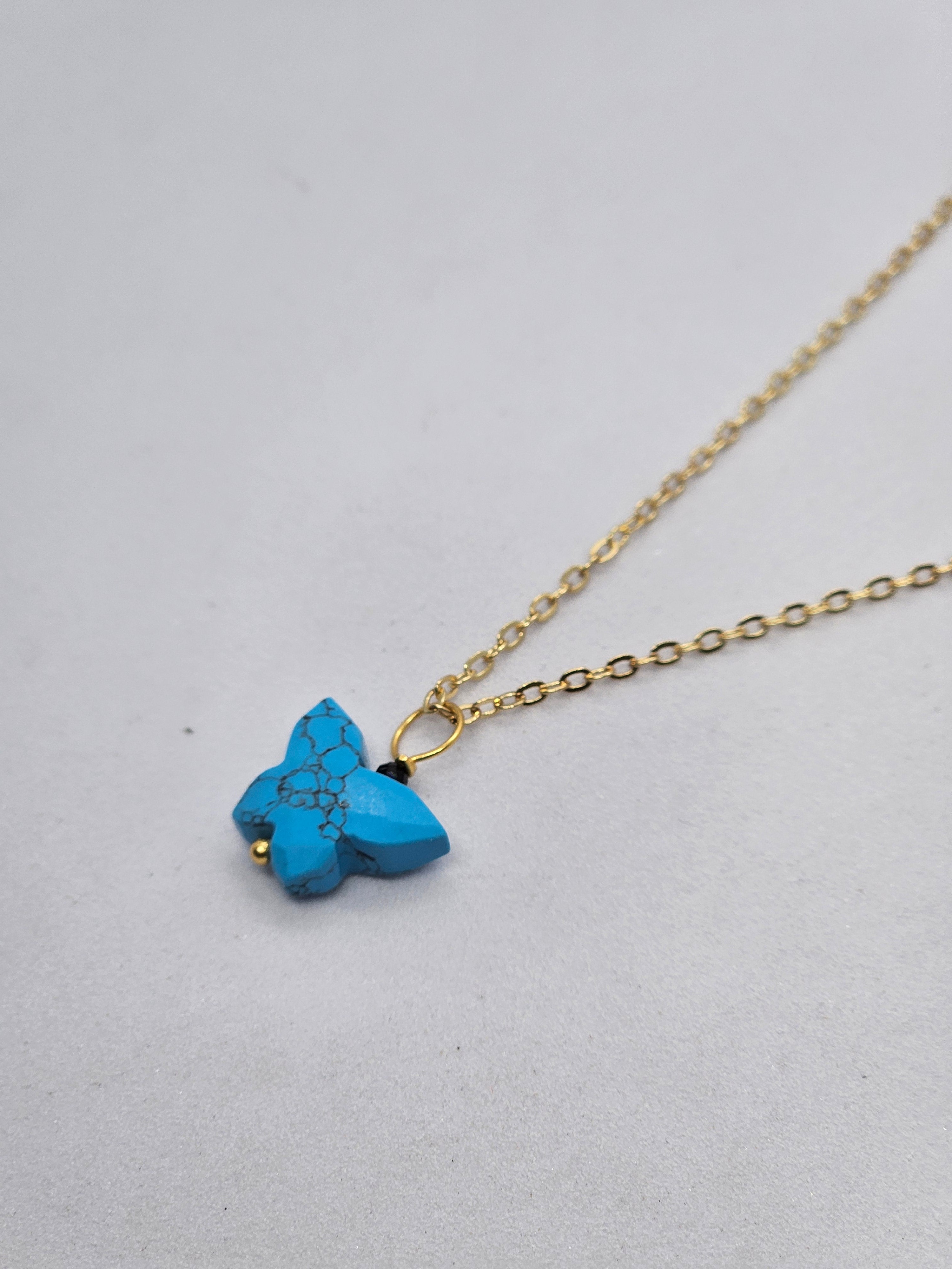 Turquoise Butterfly Charm Pendant