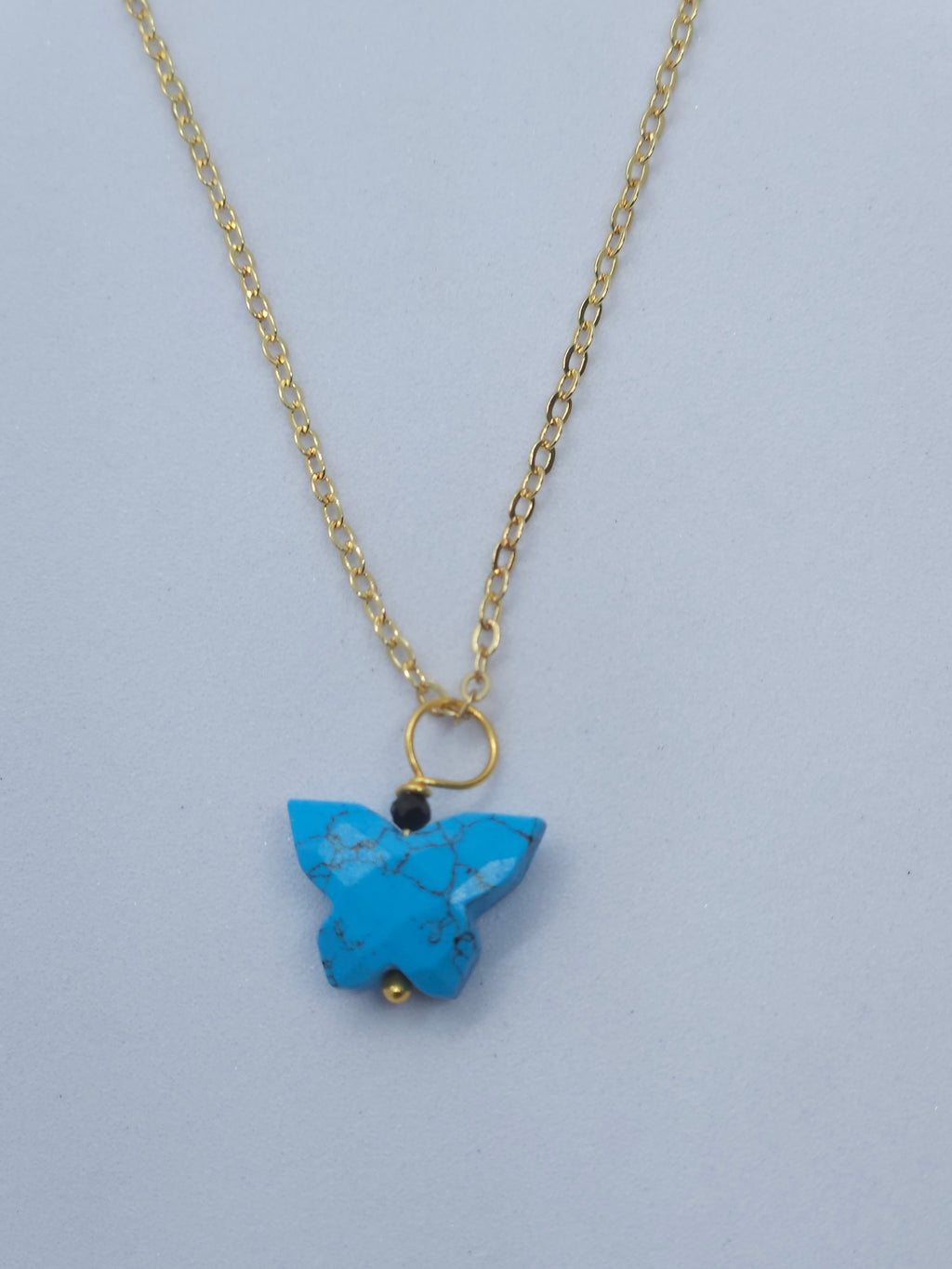 Turquoise Butterfly Charm Pendant