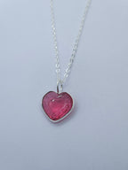 Pink Quartz Heart Carved with Necklace