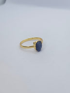 Raw Gold Electroplated Birthstone Ring