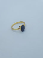Raw Gold Electroplated Birthstone Ring