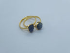 Raw Gold Electroplated Birthstone Ring