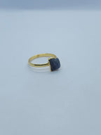 Raw Gold Electroplated Birthstone Ring