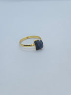 Raw Gold Electroplated Birthstone Ring