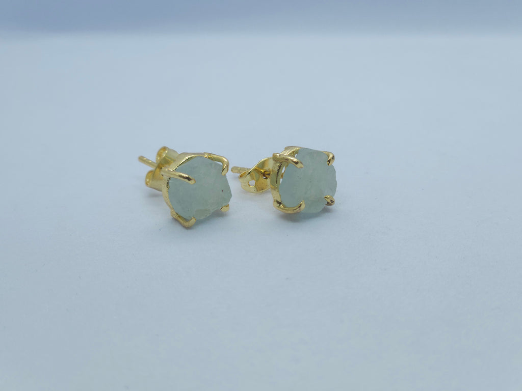 Birthstone Raw Prong Stud Earring