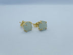 Birthstone Raw Prong Stud Earring