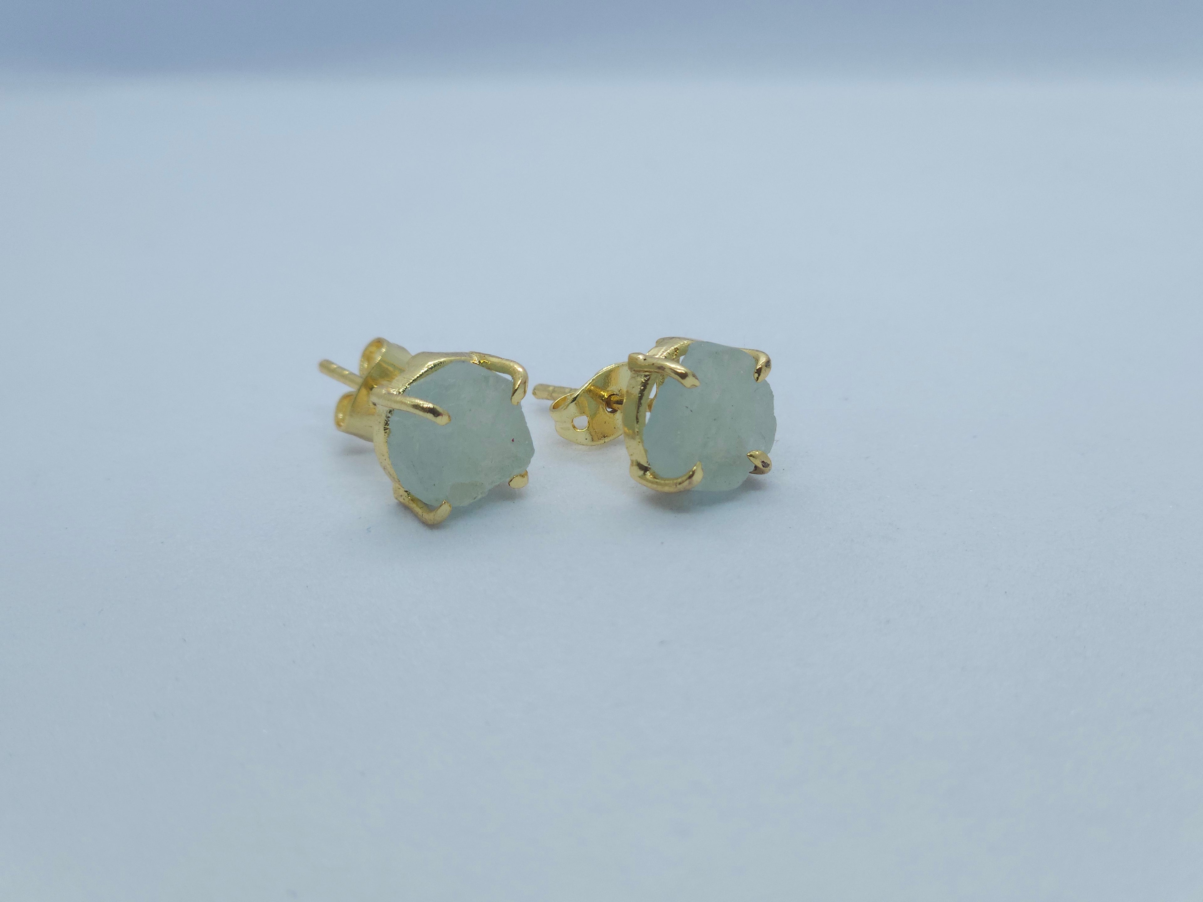 Birthstone Raw Prong Stud Earring