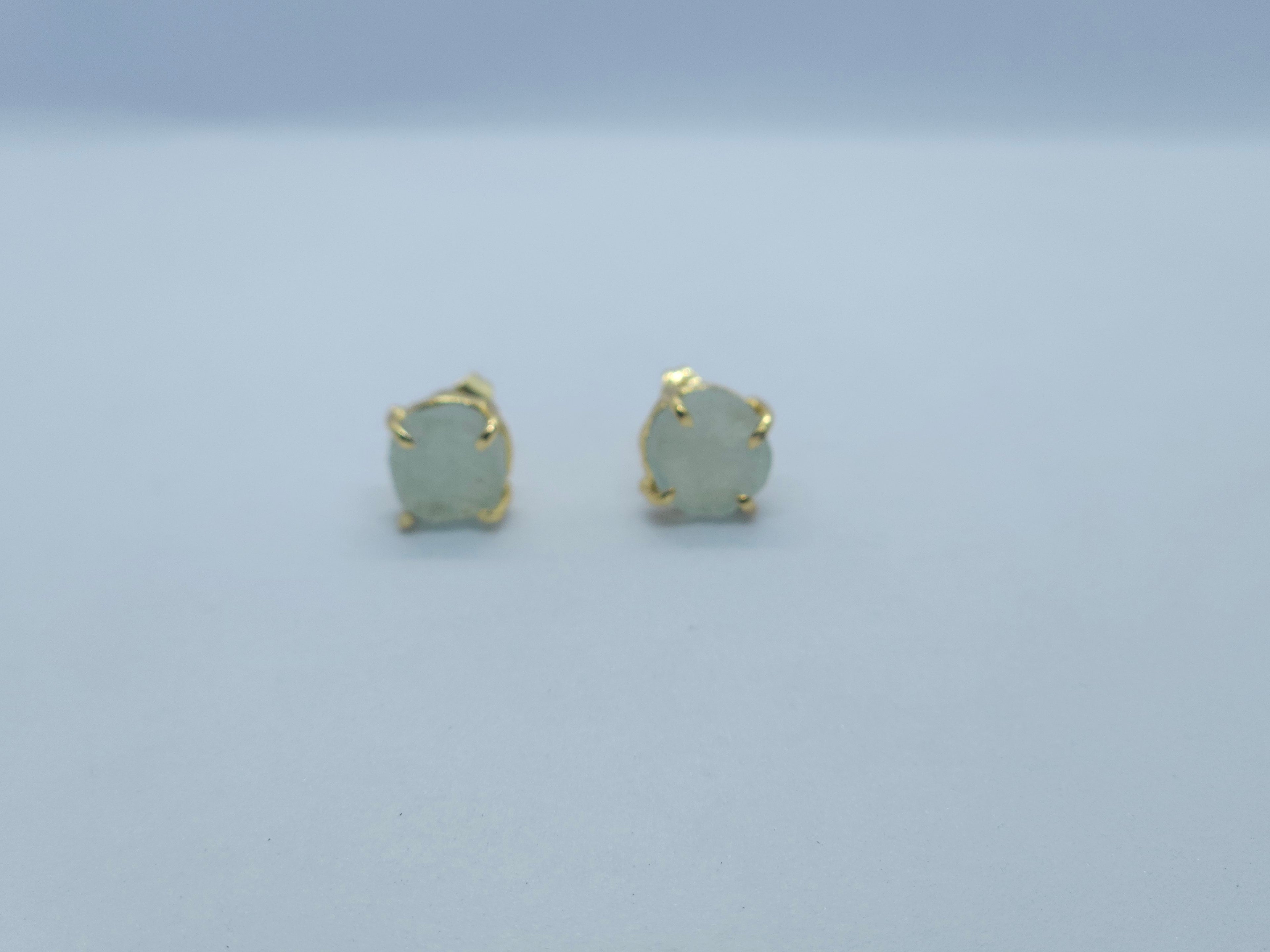 Birthstone Raw Prong Stud Earring