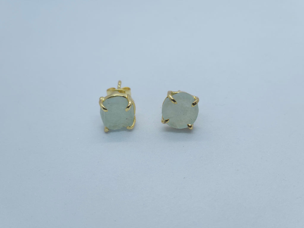 Birthstone Raw Prong Stud Earring