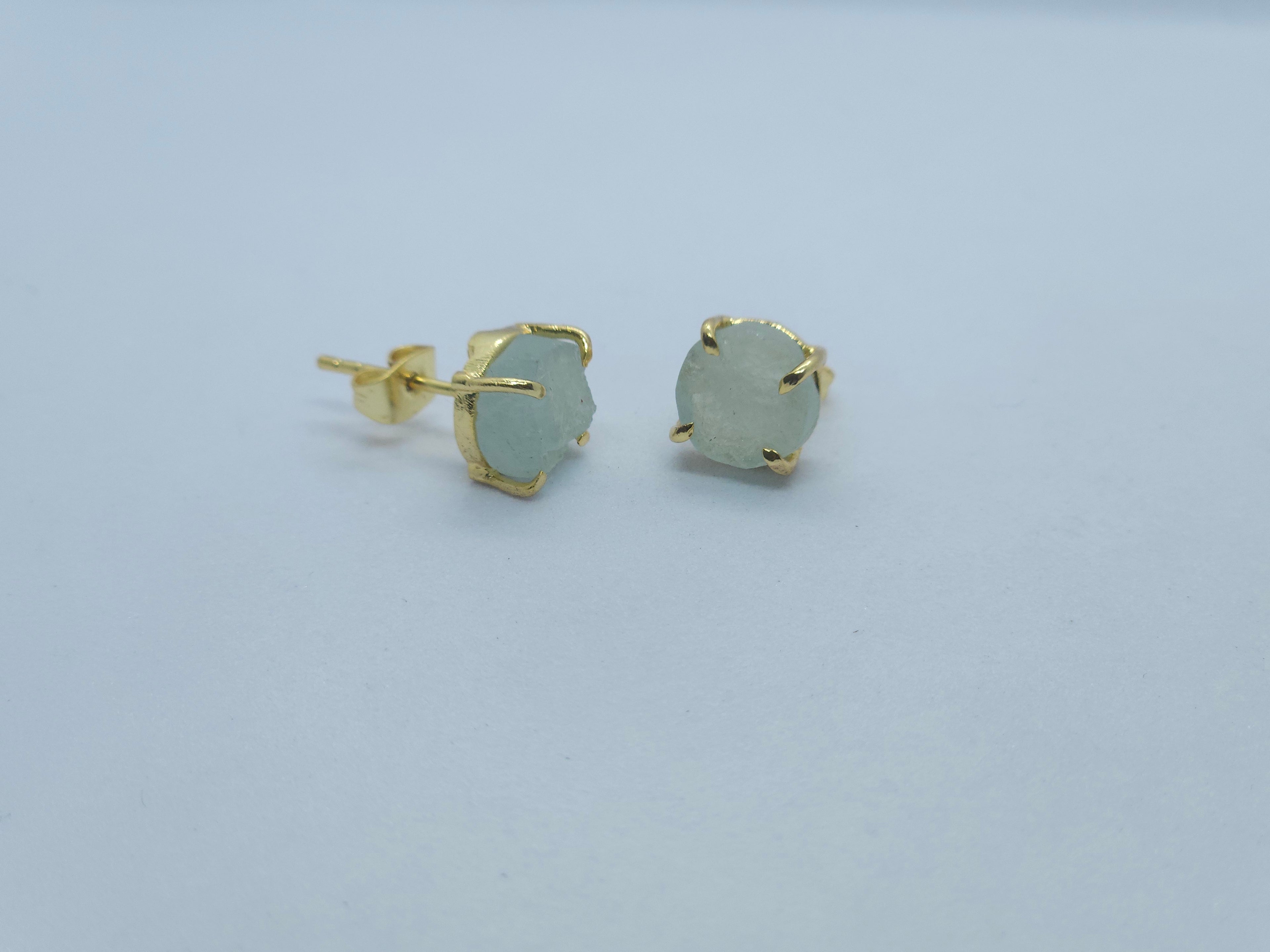 Birthstone Raw Prong Stud Earring