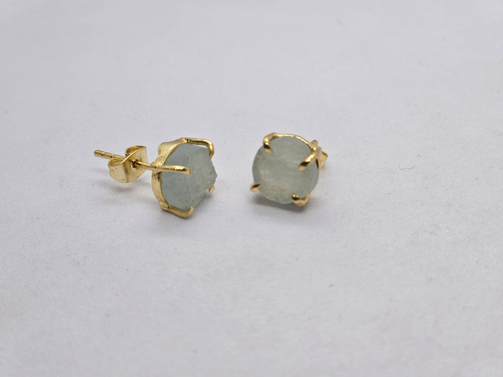 Birthstone Raw Prong Stud Earring
