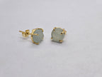 Birthstone Raw Prong Stud Earring