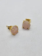 Birthstone Raw Prong Stud Earring
