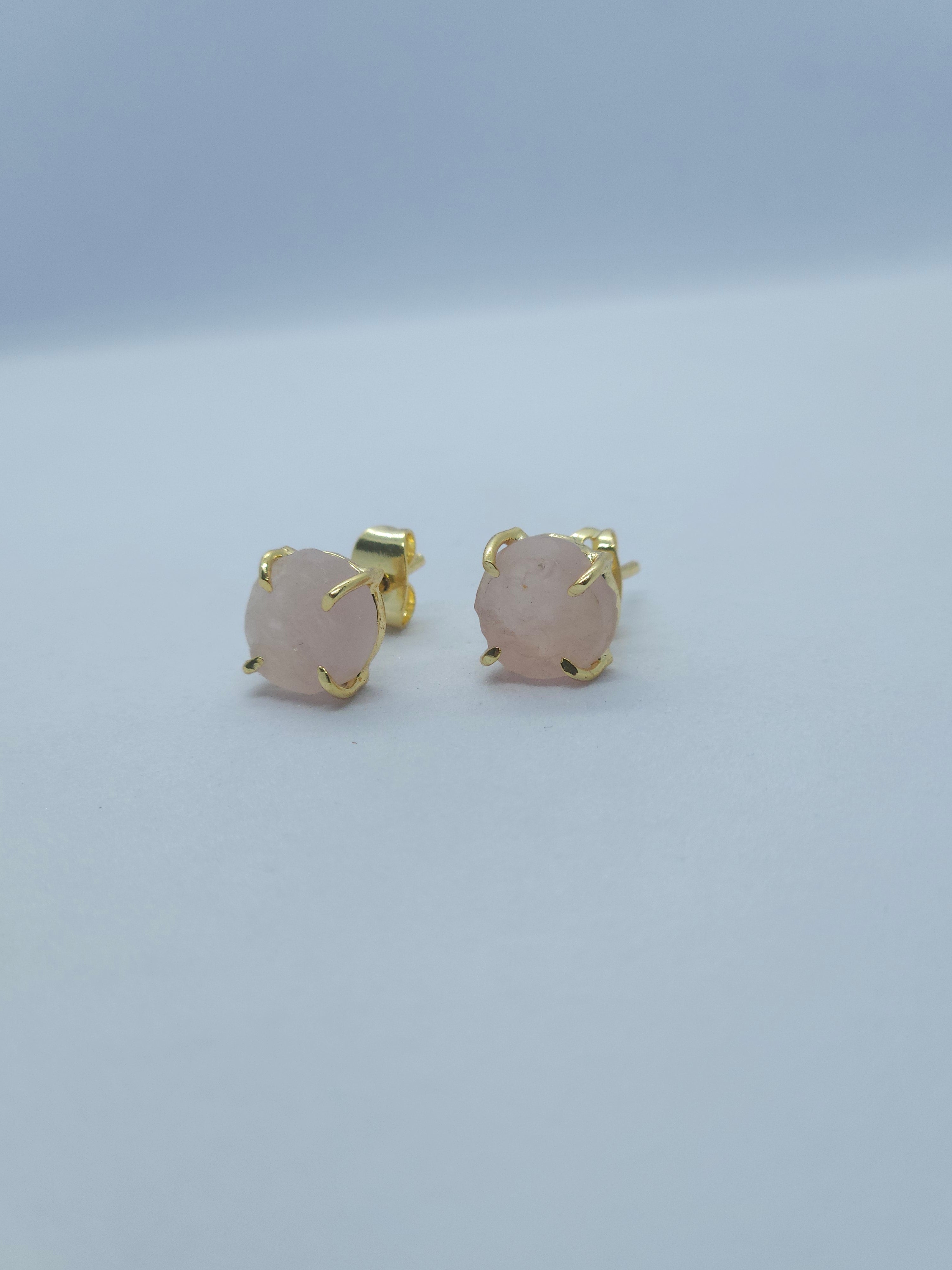 Birthstone Raw Prong Stud Earring