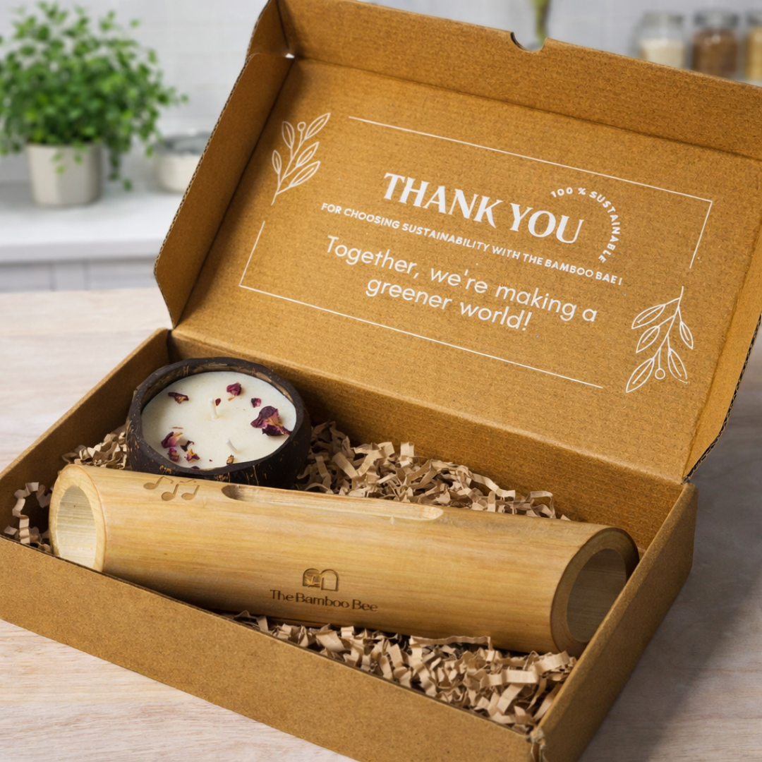 Women’s Day Mindful Moments Hamper | Bamboo Speaker & Coconut Candle