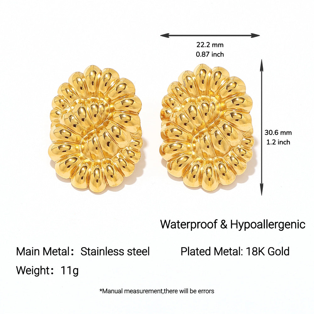 Anti tarnish stainless steel Earrings for women Colour:- Gold 18 k gold plated, 6 month colour gurantee