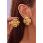 Stainless steel Flower Earrings for women Colour:- Gold 18 k gold plated Anti tarnish and Anti Allergic