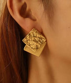 Stainless steel Earrings for women Anti tarnish and Anti Allergic 18 k gold plated Luxury Quality