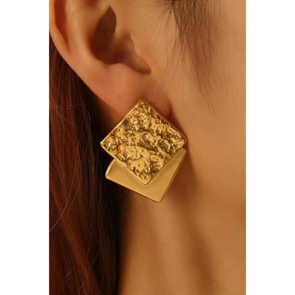 Stainless steel Earrings for women Anti tarnish and Anti Allergic 18 k gold plated Luxury Quality