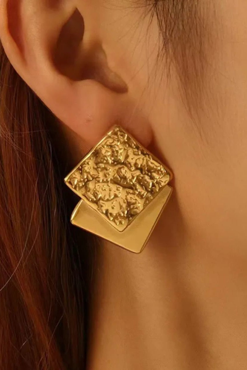 Stainless steel Earrings for women Anti tarnish and Anti Allergic 18 k gold plated Luxury Quality