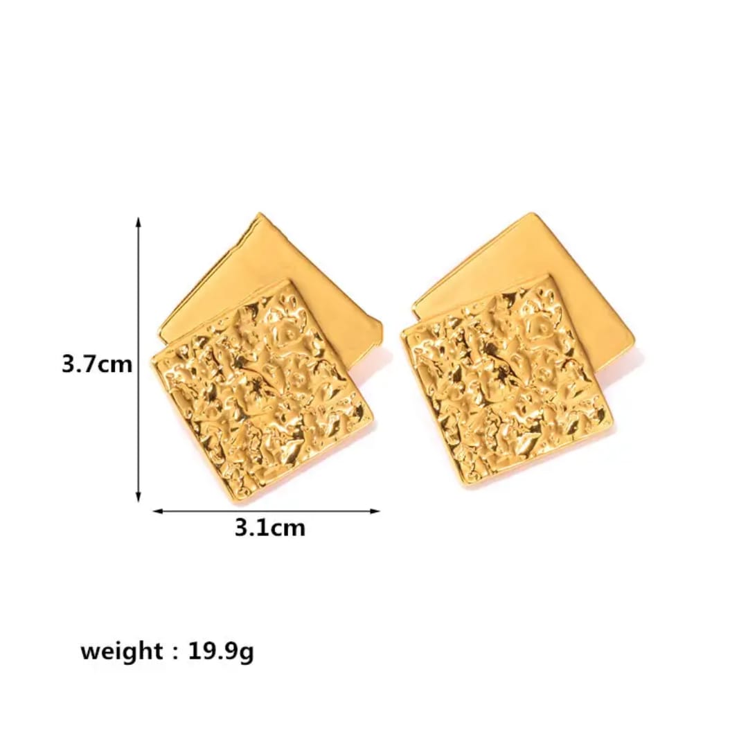 Stainless steel Earrings for women Anti tarnish and Anti Allergic 18 k gold plated Luxury Quality