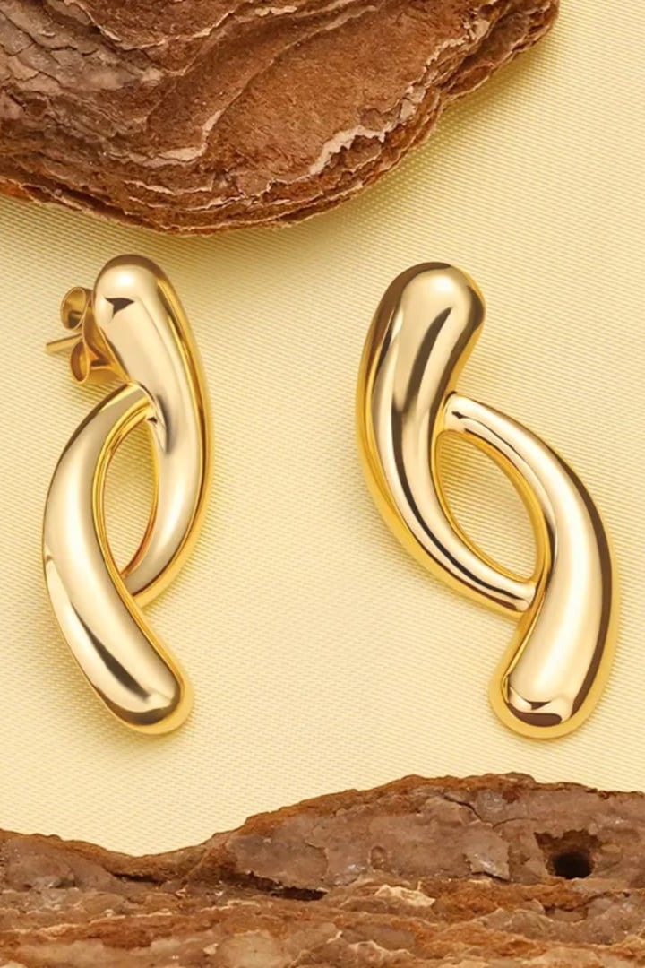 Stainless Steel ear studs 18 k gold plated Anti tarnish and Anti Allergic Superior Quality
