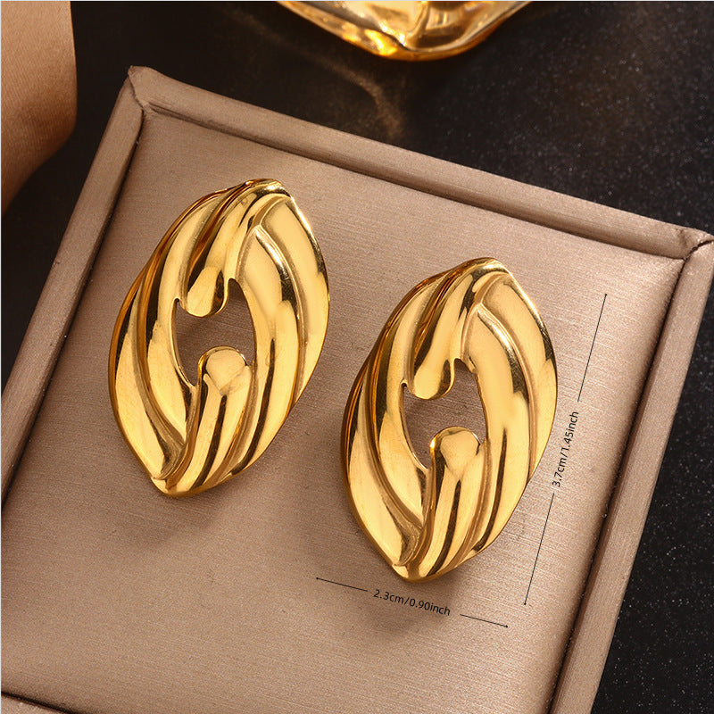 Stainless steel jewellery Earrings 18 k gold plated Anti tarnish and Anti Allergic Superior Quality