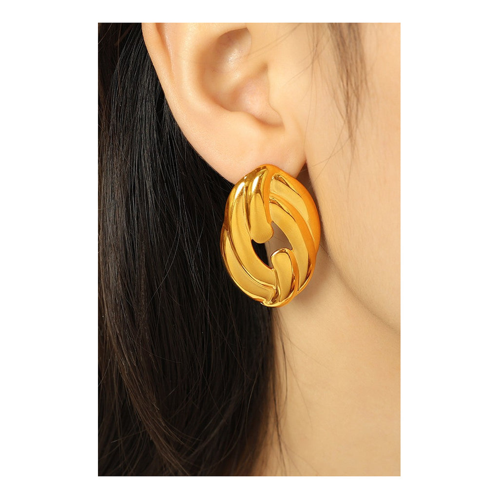 Stainless steel jewellery Earrings 18 k gold plated Anti tarnish and Anti Allergic Superior Quality