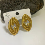Stainless steel jewellery Earrings 18 k gold plated Anti tarnish and Anti Allergic Superior Quality