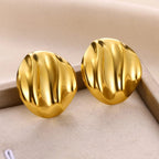 Stainless steel Earrings for women Anti tarnish and Anti Allergic Colour::- Gold 18 k gold plated, superior Quality