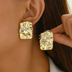 Irregular shape Anti tarnish, Stainless steel Earrings Colour:- GoldAnti Allergic 18 k Gold plating