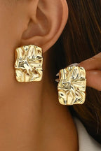 Irregular shape Anti tarnish, Stainless steel Earrings Colour:- GoldAnti Allergic 18 k Gold plating