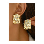 Irregular shape Anti tarnish, Stainless steel Earrings Colour:- GoldAnti Allergic 18 k Gold plating